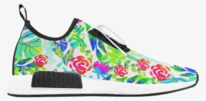 Cute Tropical Watercolor Flowers Women's Draco Running - Sneakers #37545