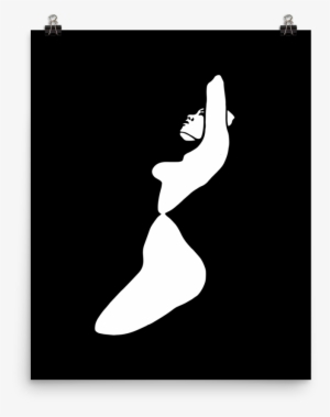 Printed Watercolor Hot Girl Poster Of A Sexy Naked - Illustration #37589