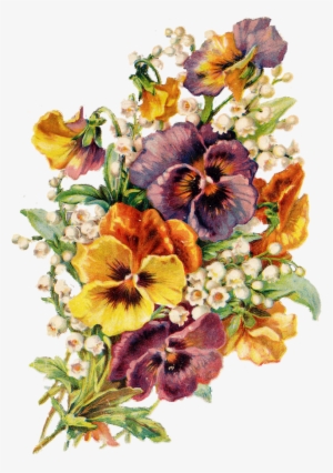 0 7a899 4b1f39e9 Orig Pansies, Beautiful Flowers, Beautiful - Цветы Гуашью На Прозрачном Фоне #37852
