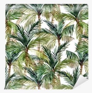 Watercolor Palm Tree Seamless Pattern Wallpaper • Pixers® - Watercolor Painting #37964