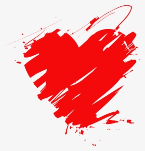 Watercolor Heart Png Transparent - Red Water Colour Png #38364