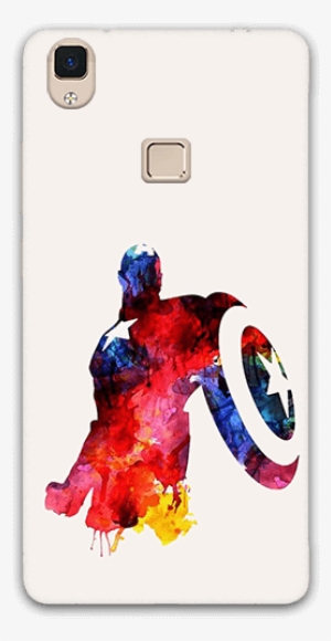 Water Color Captain America Vivo V3 Max Mobile Case - Captain America Watercolor #38425