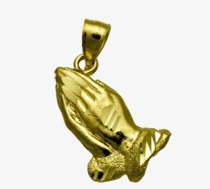 14k Yellow Gold Praying Hands Charm #38443