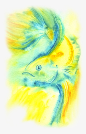 Clipart Download Fish Artwork Nicole Hanusek - Watercolor Painting #38587