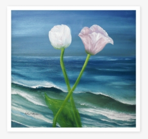 Kathleen Murphy Art Ocean Tulips White Pink #39235