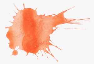 Watercolor Splatter Transparent - Orange Watercolor Splash Png #39824