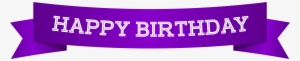 Happy Birthday Banner Purple Png Clip Art Image - Happy Birthday Banner Purple #39993