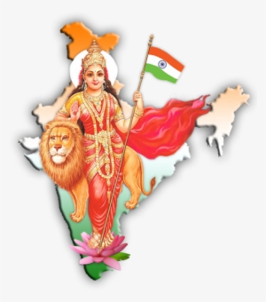 Bharat Mata Pictures, Wallpapers And Images Latest - Bharat Mata With Map #301483