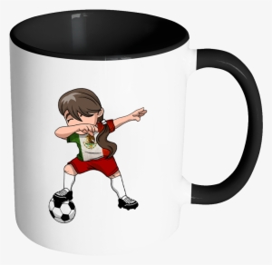 Mexican Dabbing Soccer Girl - 4th Of July Coffee Mug #302647