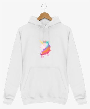 Hoodie Men Watercolor Unicorn By Pinkglitter - Sweatshirt #302751
