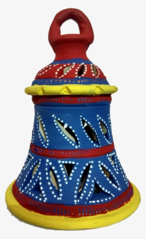 Designer Earthen Medium Bell Lantern, Handmade - Lantern #302783