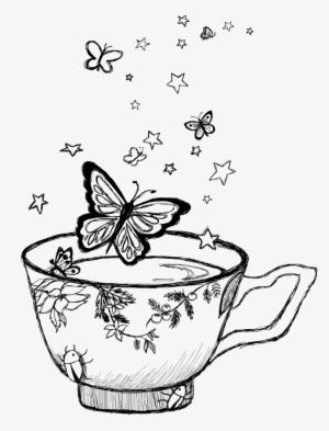 Teacup Coffee Watercolor Painting Png Library Download - Sketch #303019