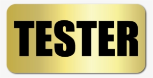 "tester" Shiny Gold Foil Labels - Love Amsterdam #303533