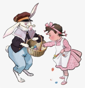 Vintage Easter Png Pic - Vintage Bunny Transparent Png #303742