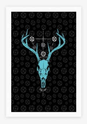 Mystic Skull Poster - Mystic Skull Tote Bag: Funny Tote Bag Ower, Deer Skull, #303831