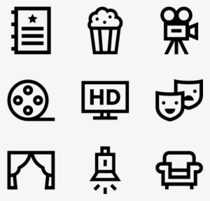 Cinema Outline - Home Appliances Icon Png #304048