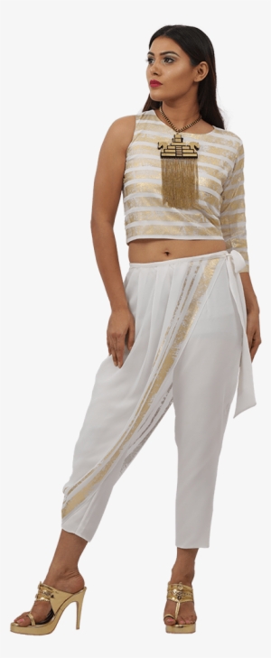 Bahubali 2 Tie-up Blouse & Wrap Around Pants - Baahubali #304067