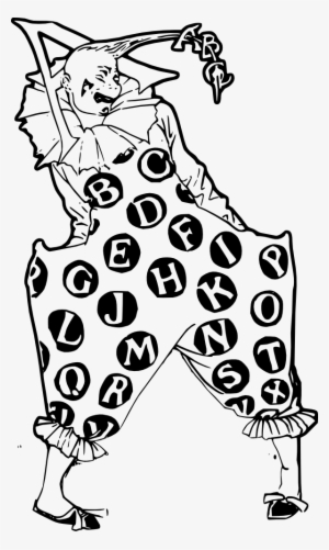Free Vector Creepy Alphabet Clown Clip Art - Creepy Alphabet Clown #304188