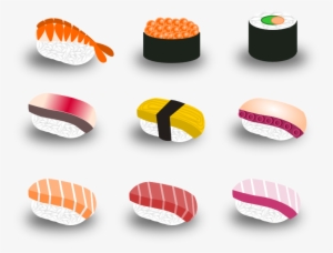Vector Sushi Background - Sushi Maki Vector Png #304505
