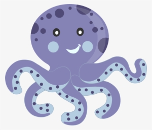 Octopus Clipart Aquatic - Convite Fundo Do Mar Menino - Free ...