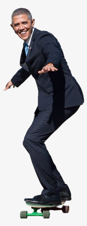 Picture Transparent Stock Impersonator On Skateboard - Obama On A Skateboard #304771