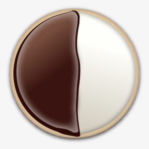 Emoji Round 2 Black And White Cookie - Black And White Cookie #304837
