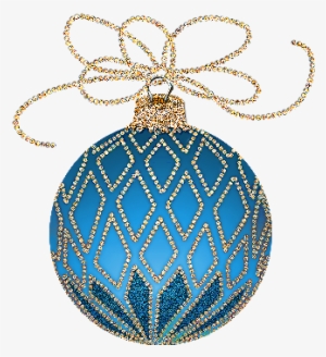 Silver Clipart Christmas Ornament - Blue And Gold Christmas #305270