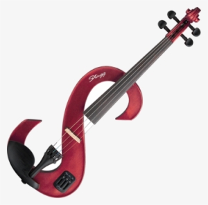 1362416518electric Violin - Stagg Evn 4/4 Mrd Metallic Red Silent Violin Set #305941