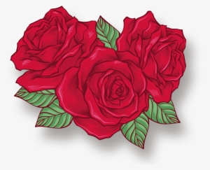 Hand Drawn Cartoon Fashion Rose Flower Decoration Png - Garden Roses #306314