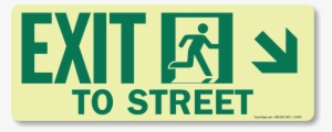 Glowsmart™ Directional Exit Sign, To Street Sign - Exit Sign #306480