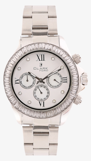 Clarkford Round Dial Chain Watch Silver - Watch #306543