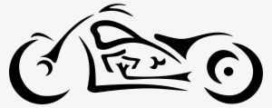 Clipart Stylized Motorcycle Silhouette - Silhouette Of A Motorcycle #307223