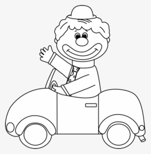 Clip Art Images Black And White Clown - Black And White Clown Car #307713