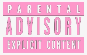Parentaladvisory Explicitcontent Tag Censured Pink - Pink Parental Advisory Logo #308032