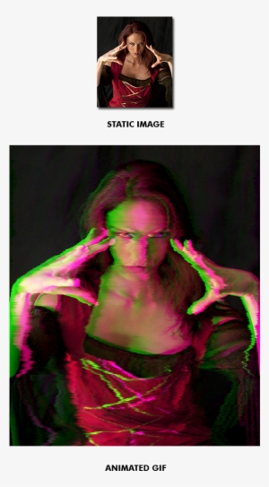 Gif Animated Glitch Photoshop Action - Performance #308225