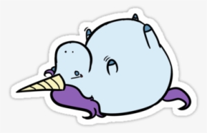 Unicorn Clipart Sad - Sad Fat Unicorn #308455