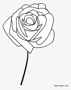 Black And White Rose Clip Art Free - Clip Art #308918