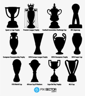 Football Trophies Vector Png - Premier League Trophy Vector #309313