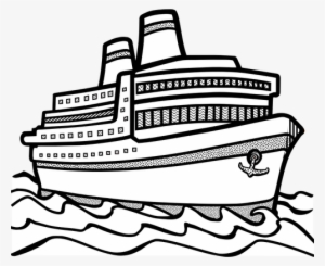 Cruise Clipart Simple Ship - Ship Line Art #309621