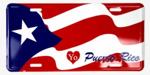 I Love P - Love Puerto Rico Flag License Plate #3000067