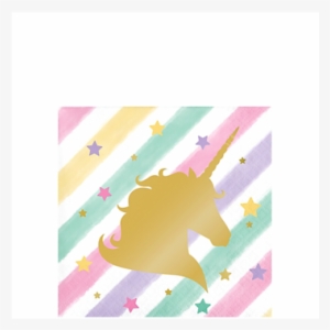 Unicorn Sparkle Beverage Napkins - Sparkling Unicorn #3000521