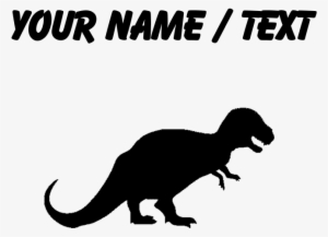 Tyrannosaurus Rex Silhouette Baseball Cap - Custom Dinosaur Running Sticker #3000826