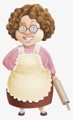 Granny Five-course Meal - Cartoon Granny With Wine #3001117