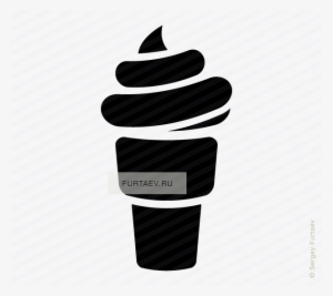 Vector Icon Of Ice Cream In Waffle Cone - Royalty-free #3001142