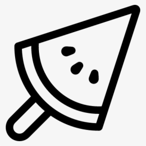 Inclinated Watermelon Ice Cream Vector - Png Black And White Watermelon #3001567
