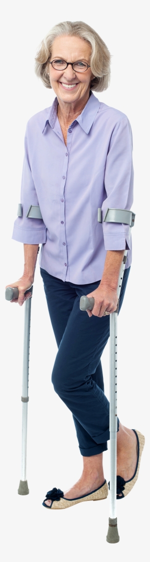 Granny Royalty-free Png Image - Forearm Crutches Elbow Crutch #3001590