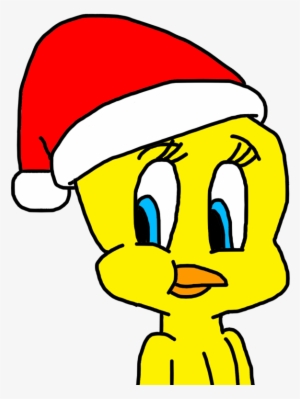 Free Download Tweety Bird With Santa Hat Clipart Tweety - Drawing #3002794