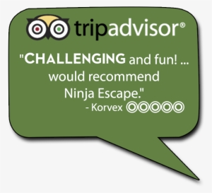 Trip Advisor Review Comment Bubble - Ninja Escape #3003353