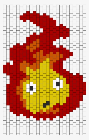 Surprised Calcifur From Howls Moving Castle Bead Pattern - Main Market Square #3003499