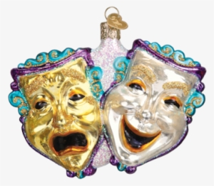 Comedy And Tragedy Ornament - Old World Christmas Comedy And Tragedy Theater Masks #3004351